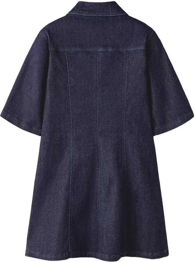 NAME IT KIDS midi spijkerjurk dark blue denim Blauw Effen - Foto 2