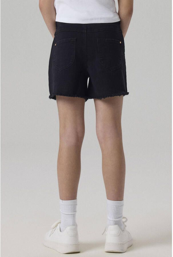 Name It Short NKFROSE HW MOM DNM SHORT Katoenmix gerafelde zoom verstelbare high waist band