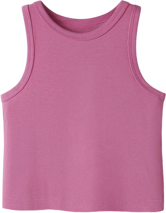 NAME IT KIDS mouwloze top felroze