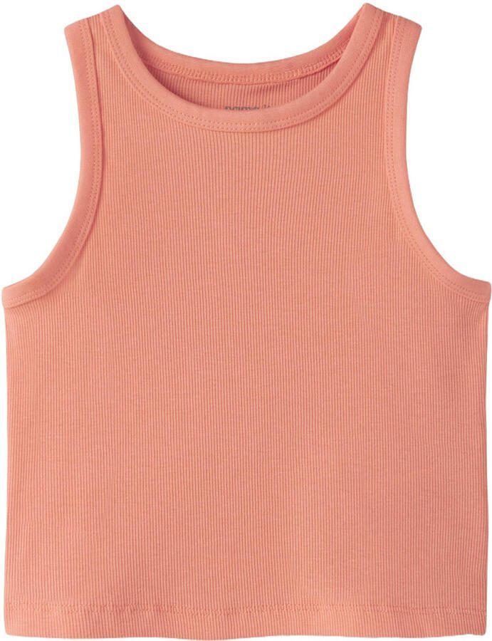 NAME IT KIDS mouwloze top koraaloranje