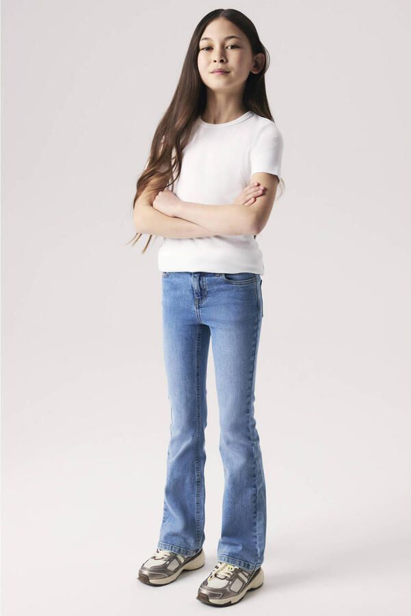 NAME IT KIDS mouwloze top wit rib gebreid - Foto 3