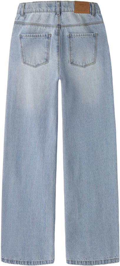NAME IT KIDS NKFBELLA wide leg jeans met strass-steentjes en print lichtblauw - Foto 2