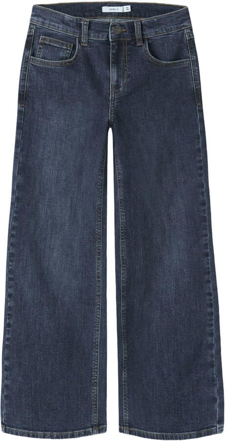 NAME IT KIDS NKFROSE wide leg jeans donkerblauw
