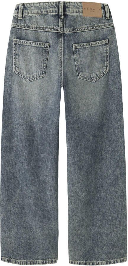 NAME IT KIDS NKFROSE wide leg ripped jeans met slijtage mediumblauw - Foto 2