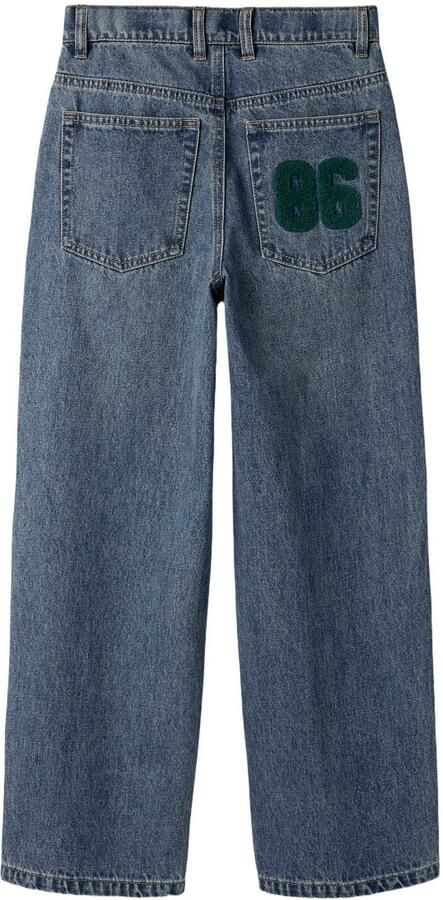 NAME IT KIDS NKMBEN straight leg jeans met print mediumblauw - Foto 2