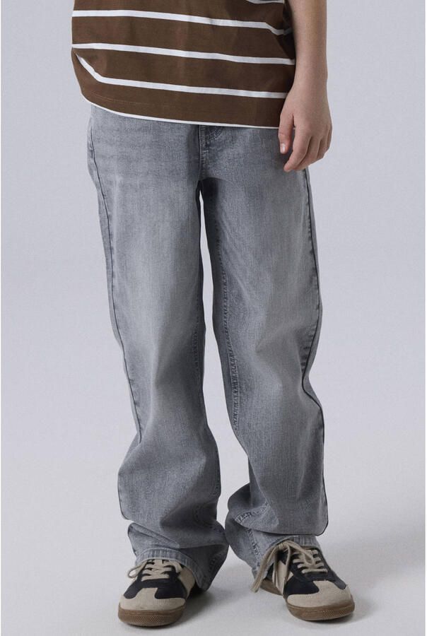 NAME IT KIDS NKMRYAN straight leg jeans grijs