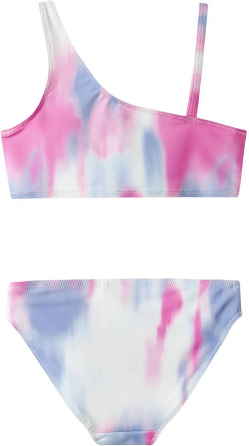 NAME IT KIDS one shoulder bikini blauw roze wit - Foto 3