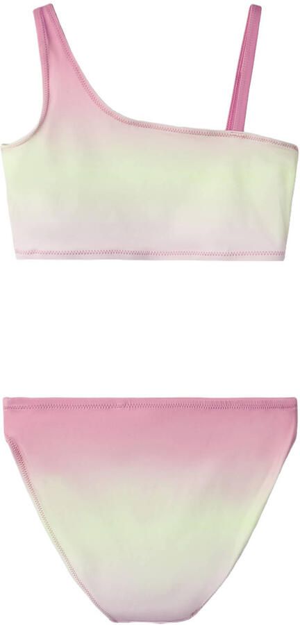 NAME IT KIDS one shoulder bikini roze groen - Foto 3