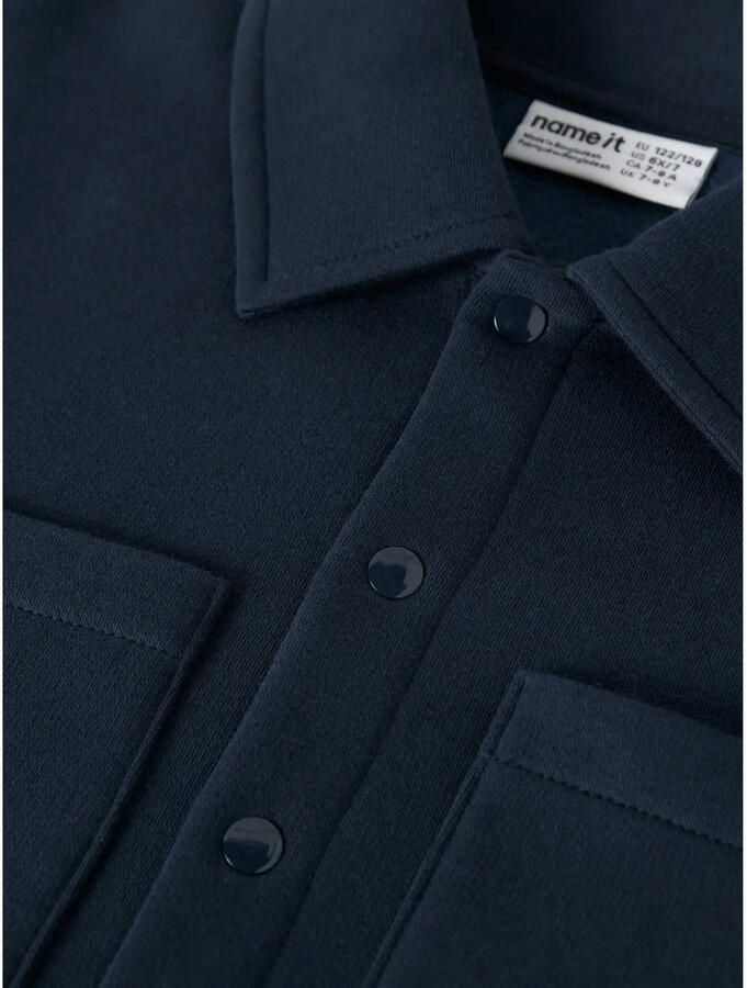 NAME IT KIDS overshirt donkerblauw Overhemd Jongens Polyester Klassieke kraag - Foto 2