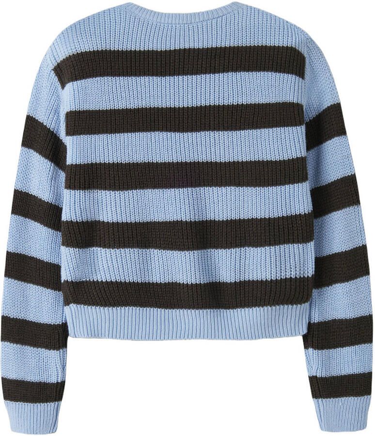 NAME IT KIDS oversized gestreepte trui blauw