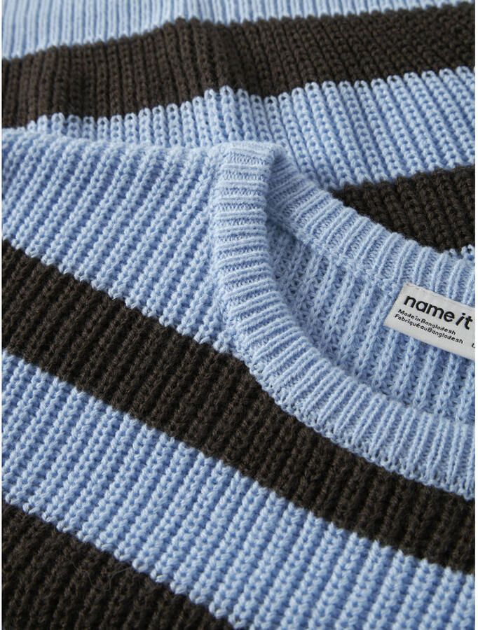 NAME IT KIDS oversized gestreepte trui blauw - Foto 2