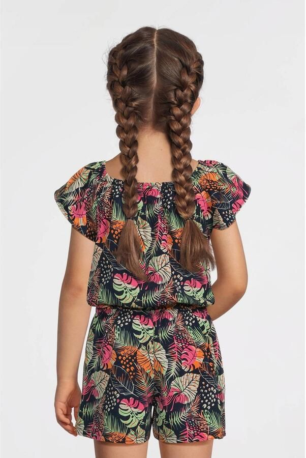 Name It Korte jumpsuit NKFVINAYA PLAYSUIT FFF Kunstvezel elastische band all-over print - Foto 2