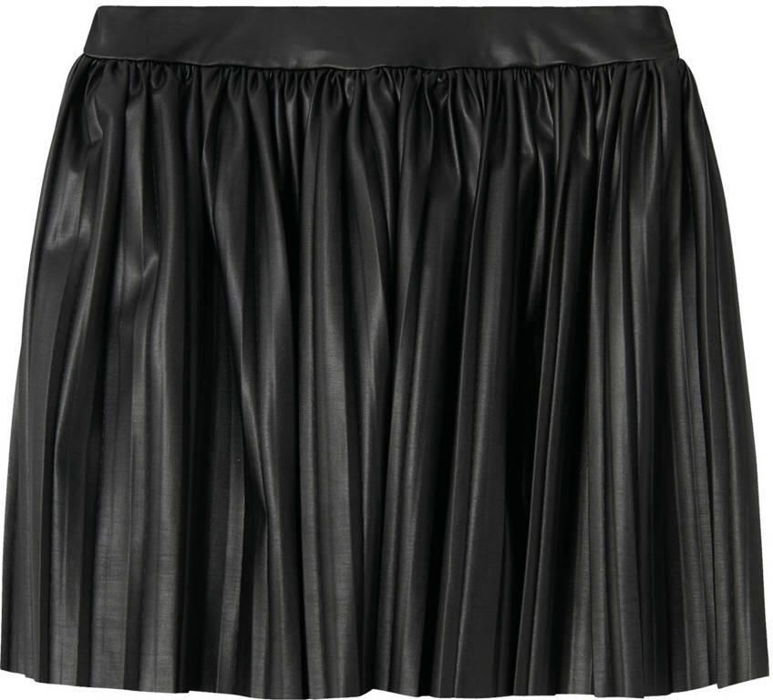 NAME IT KIDS plissé rok zwart Meisjes Polyester Effen