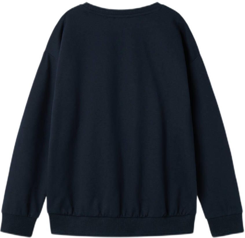 Name It Sweatshirt NKMDAY – Sweater met coole print en ribboorden bedrukt casual regular fit sweatstof ronde hals