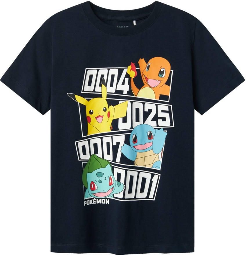 Name It T-shirt NKMDAZZ – Shirt met Pokémon-print en ronde hals bedrukt casual regular fit jersey ronde hals