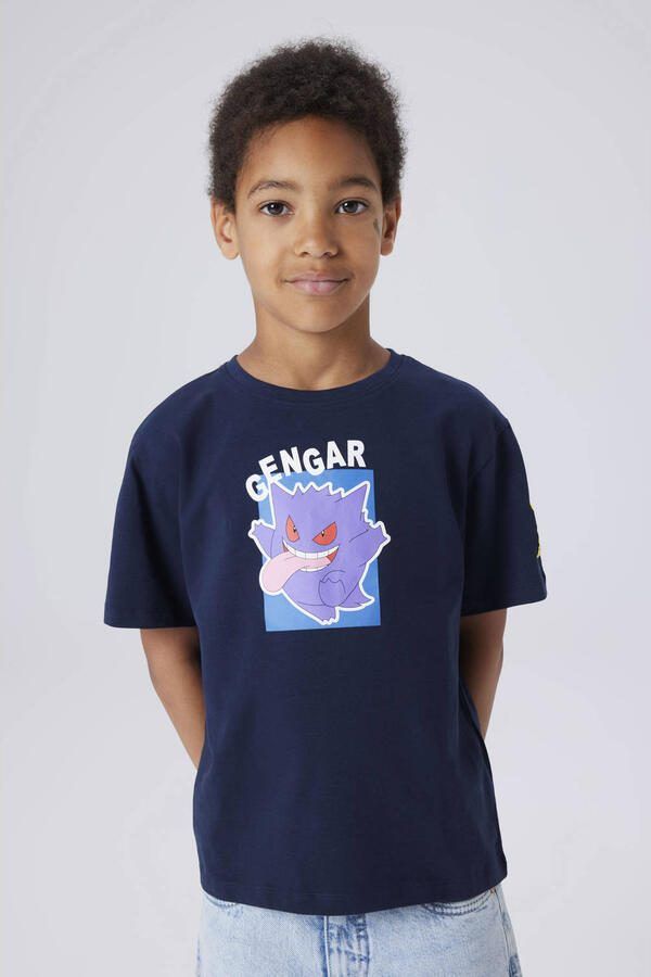 NAME IT KIDS Pokemon T-shirt met backprint donkerblauw - Foto 3