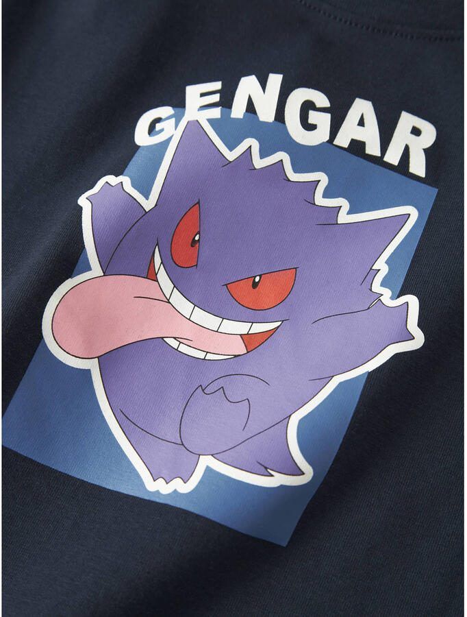 NAME IT KIDS Pokemon T-shirt met backprint donkerblauw