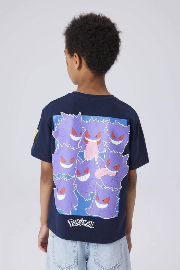 NAME IT KIDS Pokemon T-shirt met backprint donkerblauw - Foto 2