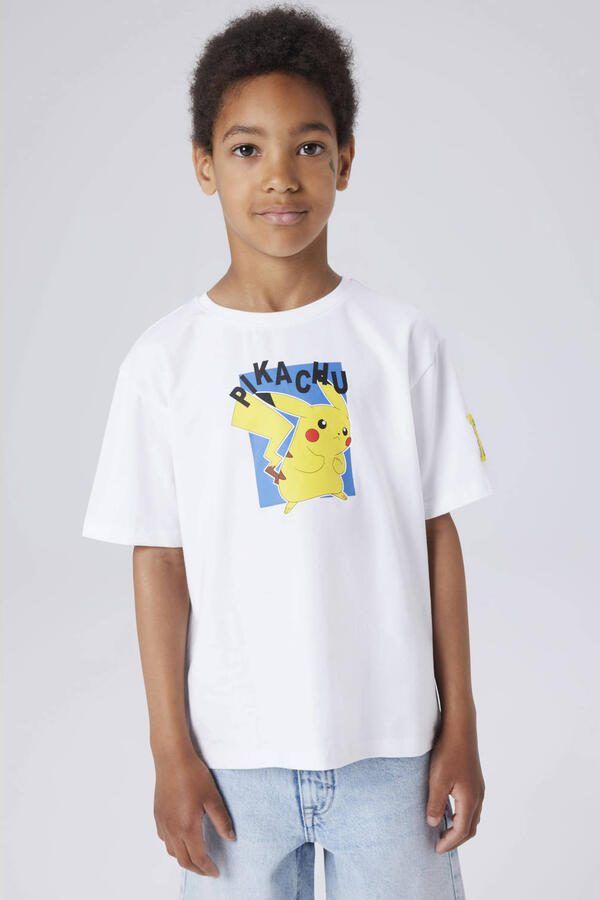 NAME IT KIDS Pokemon T-shirt met backprint wit - Foto 3