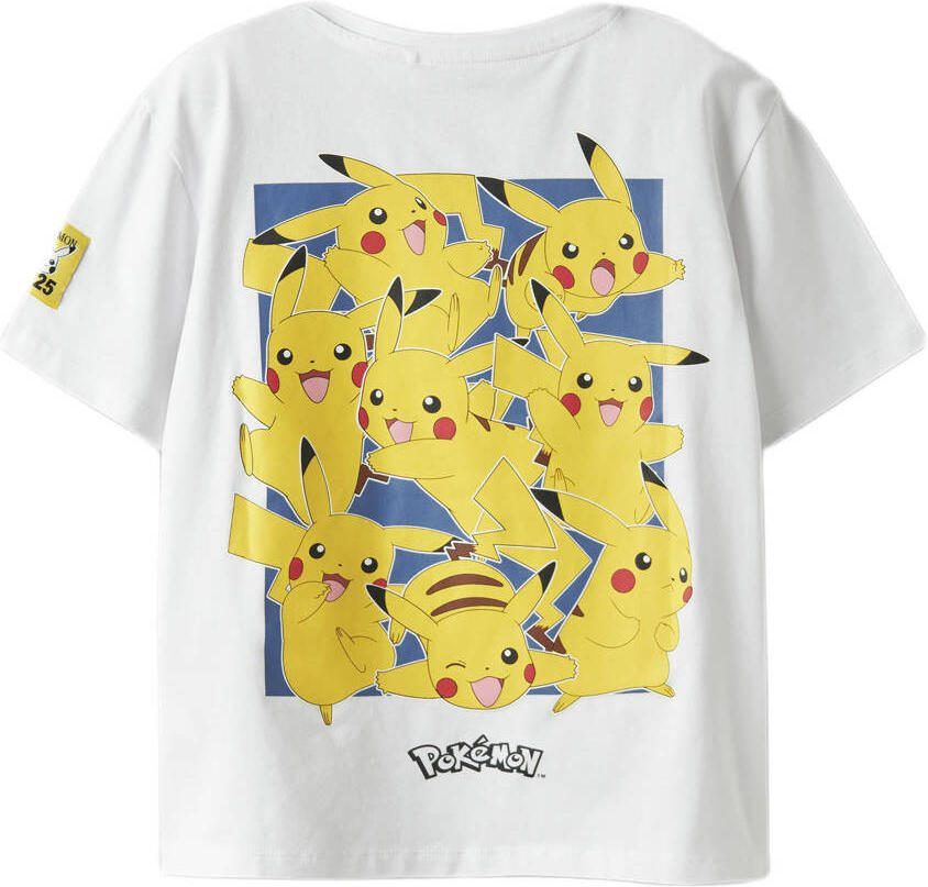 NAME IT KIDS Pokemon T-shirt met backprint wit - Foto 2