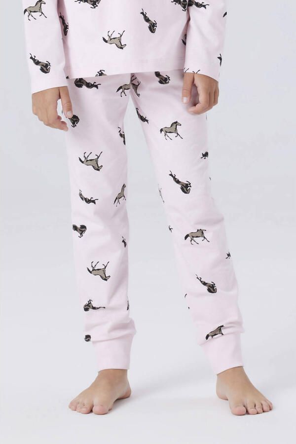 NAME IT KIDS pyjama met all over print lichtroze