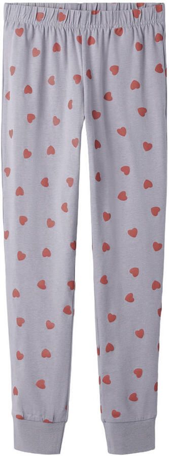 NAME IT KIDS pyjama met hartjes print paars