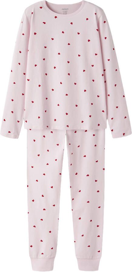NAME IT KIDS pyjama met hartjes roze
