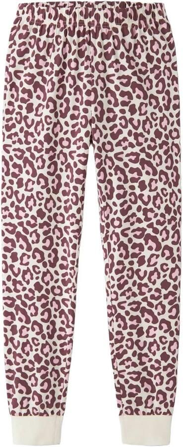 NAME IT KIDS pyjama met panterprint donkerrood ecru - Foto 2