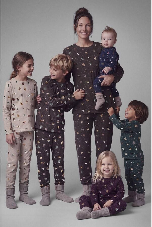 NAME IT KIDS pyjama met print beige Stretchkatoen Ronde hals - Foto 3