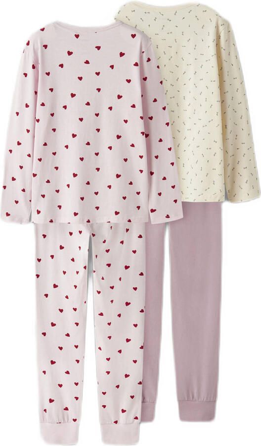 NAME IT KIDS pyjama roze lila ecru (set van 2) - Foto 3