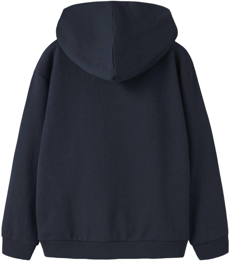 NAME IT KIDS rechtvallend hoodie met print donkerblauw