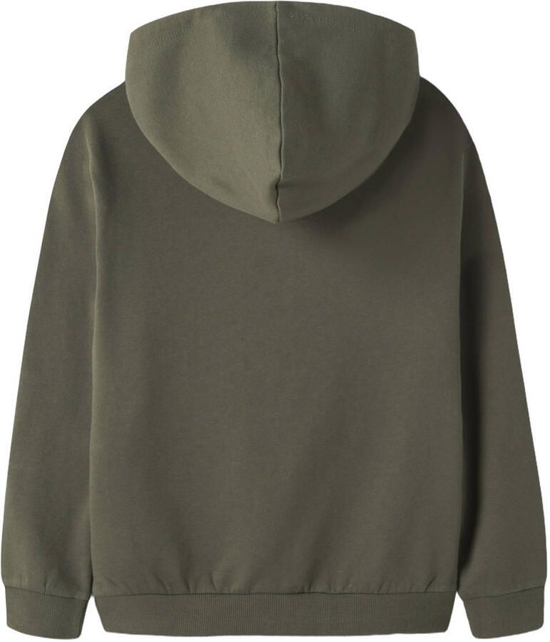 NAME IT KIDS rechtvallend sweatvest met print groen Printopdruk
