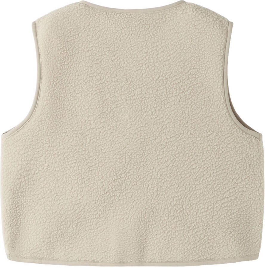 NAME IT KIDS rechtvallend teddy gilet beige Effen - Foto 2
