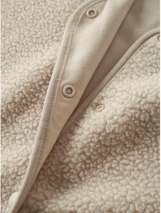 NAME IT KIDS rechtvallend teddy gilet beige Effen - Foto 3