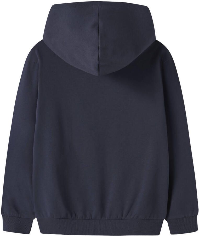NAME IT KIDS rechtvallende hoodie met print donkerblauw Sweater Printopdruk - Foto 2