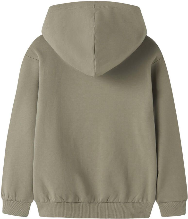 NAME IT KIDS rechtvallende hoodie met print groen - Foto 2