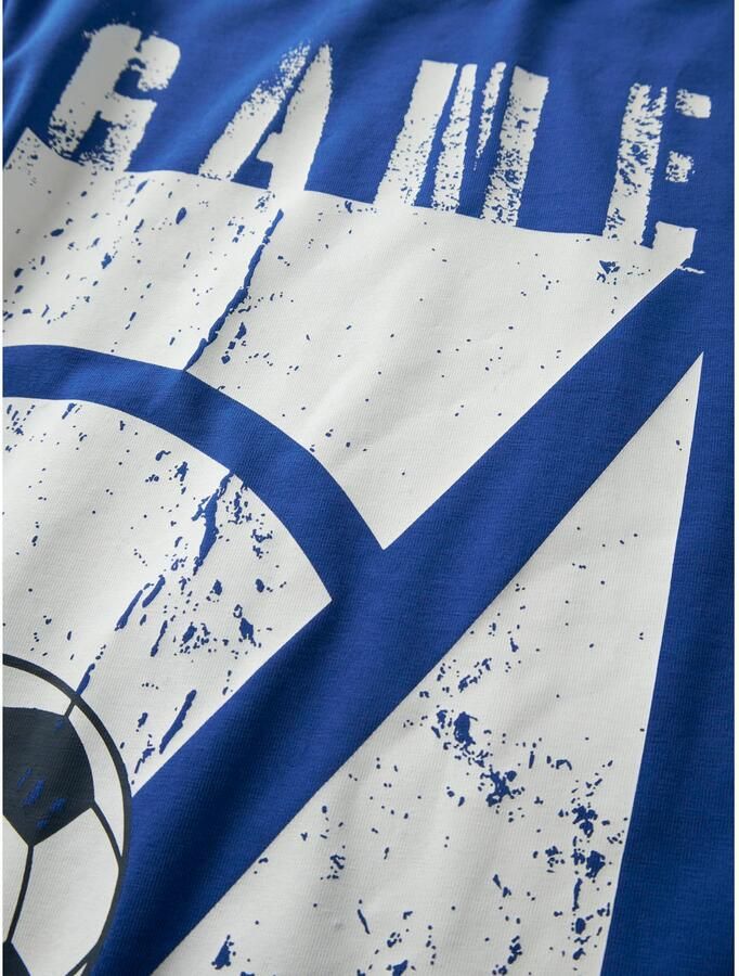 NAME IT KIDS rechtvallende longsleeve met print blauw - Foto 3