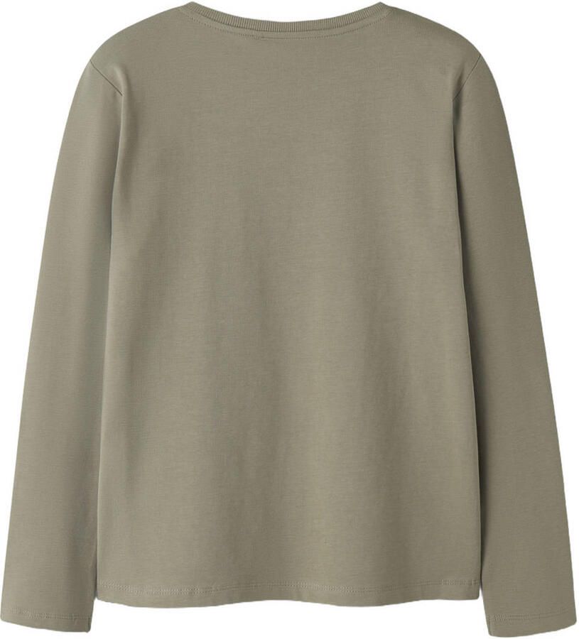 NAME IT KIDS rechtvallende longsleeve met print groen Jongens Stretchkatoen Ronde hals - Foto 2