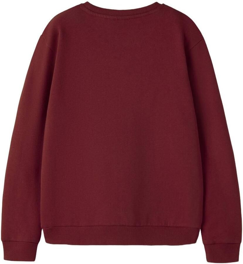 NAME IT KIDS rechtvallende sweater met print rood Printopdruk - Foto 2