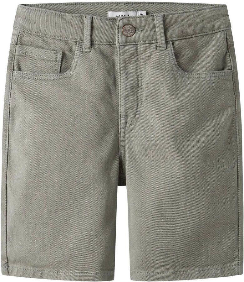 NAME IT KIDS regular bermuda short grijsgroen