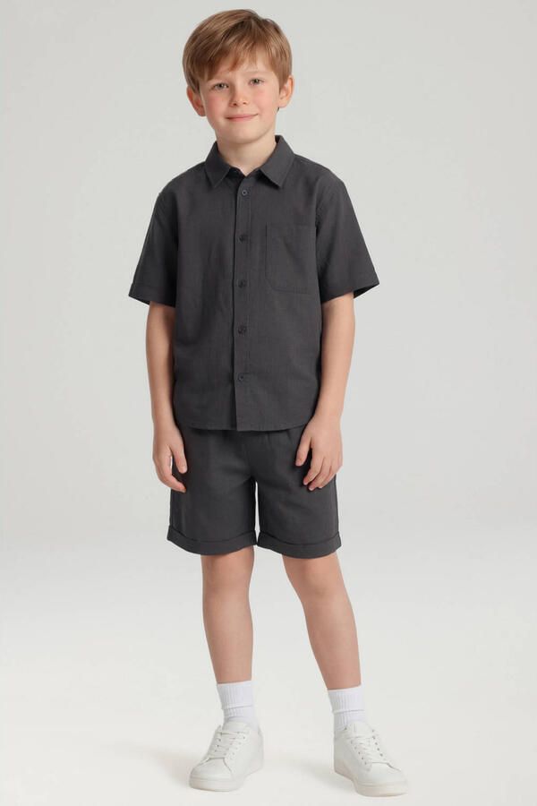NAME IT KIDS regular casual overhemd donkerblauw - Foto 2