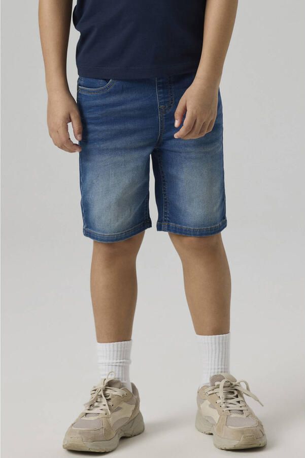 Name It Jeansshort NKMRYAN JOGGER DNM L SHOR Katoenmix elastische manchet verstelbaar