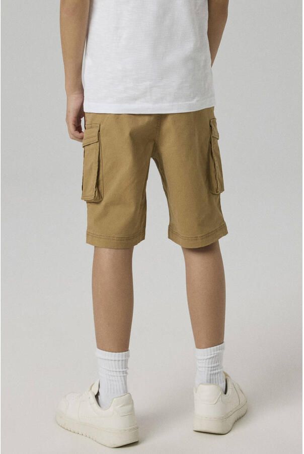 Name it KIDS regular fit cargo bermuda NKMRYAN bruin Korte broek Stretchkatoen 104