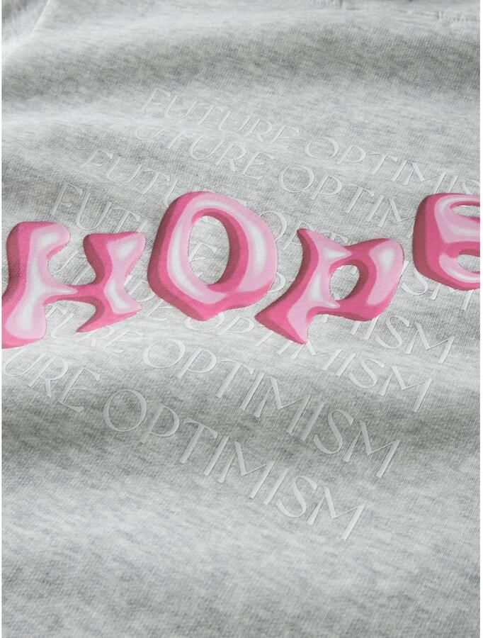 NAME IT KIDS regular fit hoodie met backprint grijs - Foto 3