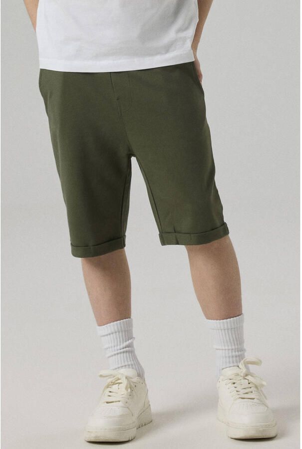 Name it KIDS regular fit sweatshort NKMVERMO donkergroen Effen 140 - Foto 2