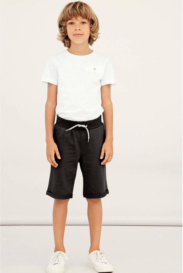 Name it KIDS regular fit sweatshort NKMVERMO zwart Effen 146 - Foto 2