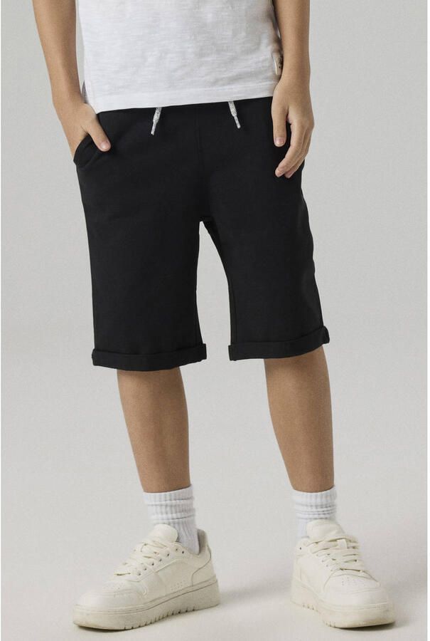 Name it KIDS regular fit sweatshort NKMVERMO zwart Effen 176 - Foto 3