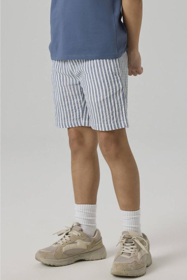 NAME IT KIDS regular gestreepte casual short blauw