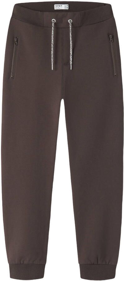 NAME IT KIDS regular sweatpants donkerbruin