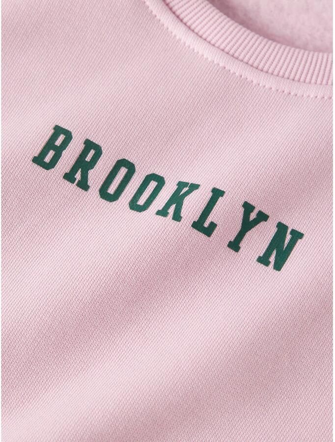 NAME IT KIDS relaxed fit sweater met backprint lichtroze - Foto 3